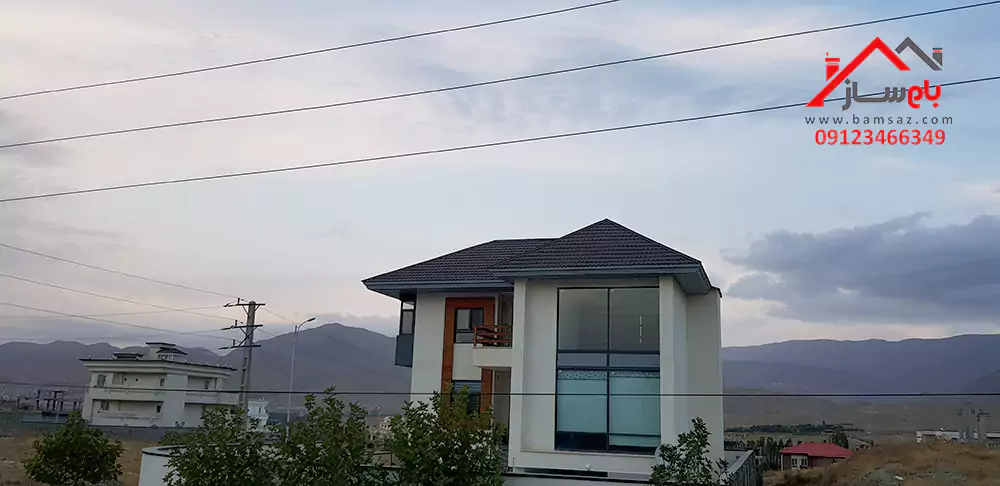 مراحل ساخت سقف شیروانی ویلا