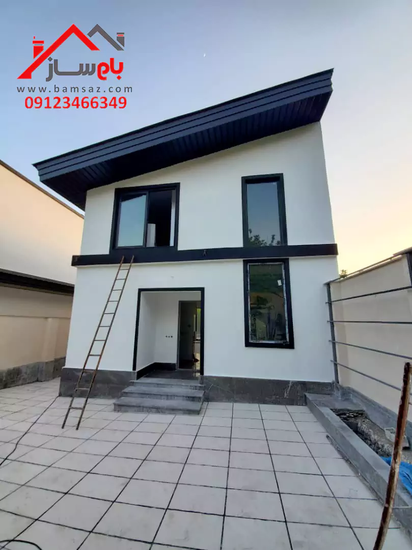 سقف شیروانی سفالی دوبلکس دوطبقه