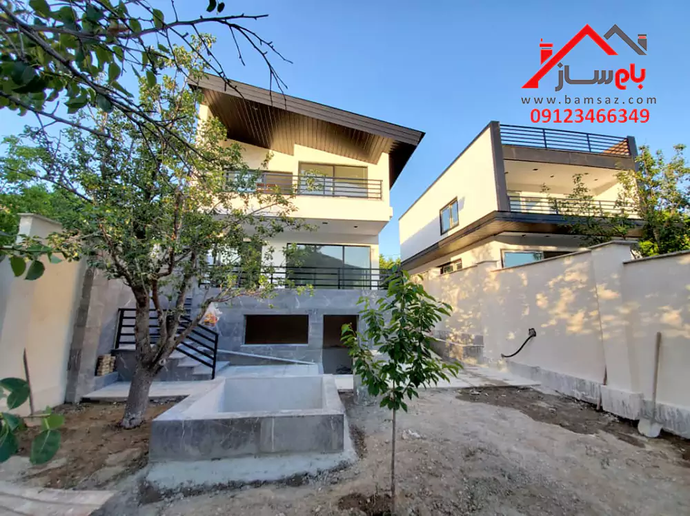 محوطه سازی ویلا در زمین شیب دار بام ساز محوطه سازی در دامنه ها و زمین های شیب دار