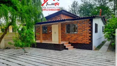 محوطه سازی ویلا در زمین شیب دار