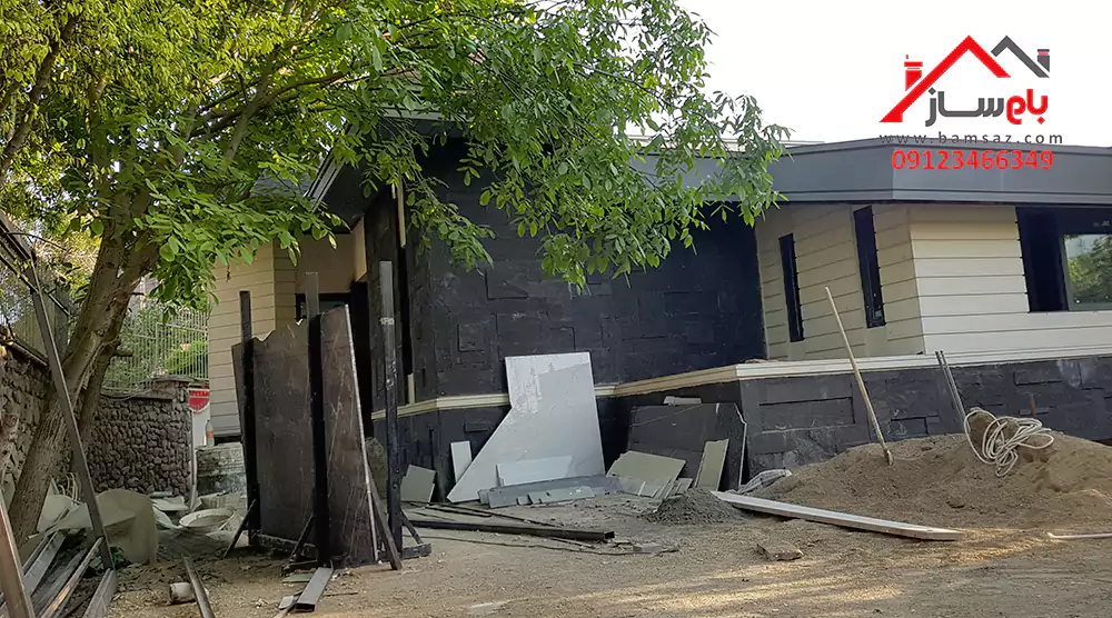 طراحی فضای سبز ویلا بام ساز نمونه طراحی فضای سبز