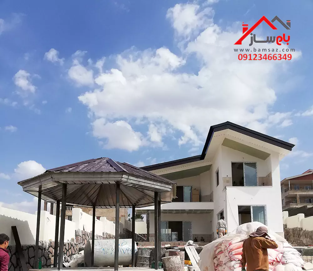 آبنما سنگی ویلا بام ساز آبنما سنگی خانگی