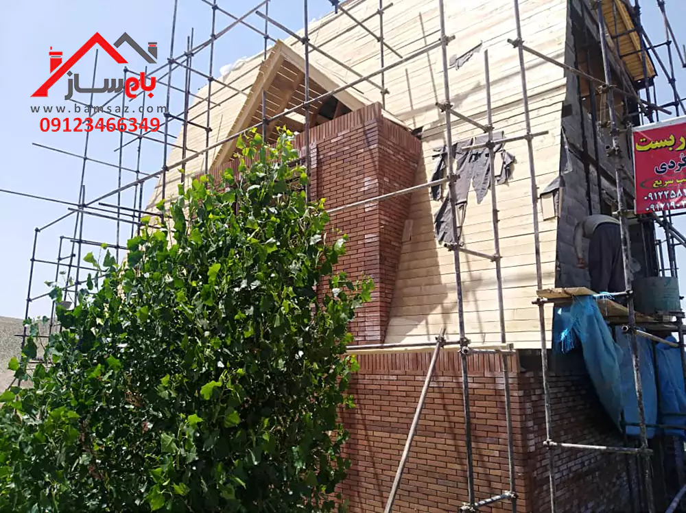 نمای ساختمان ویلایی دو طبقه