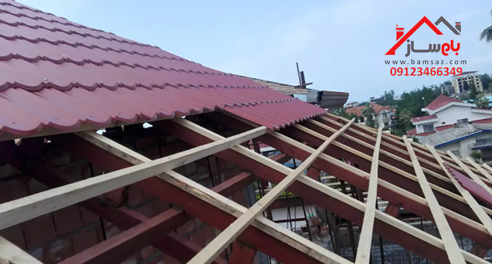 ویلا همکف مدرن بام ساز انواع سقف شیروانی ویلا